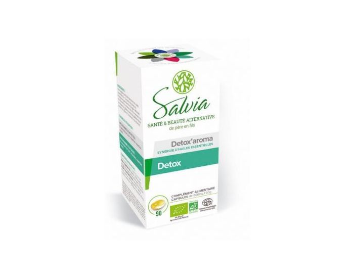 SALVIA NUTRITION Detox'Aroma, Huiles Essentielles Bio en Capsules (3)