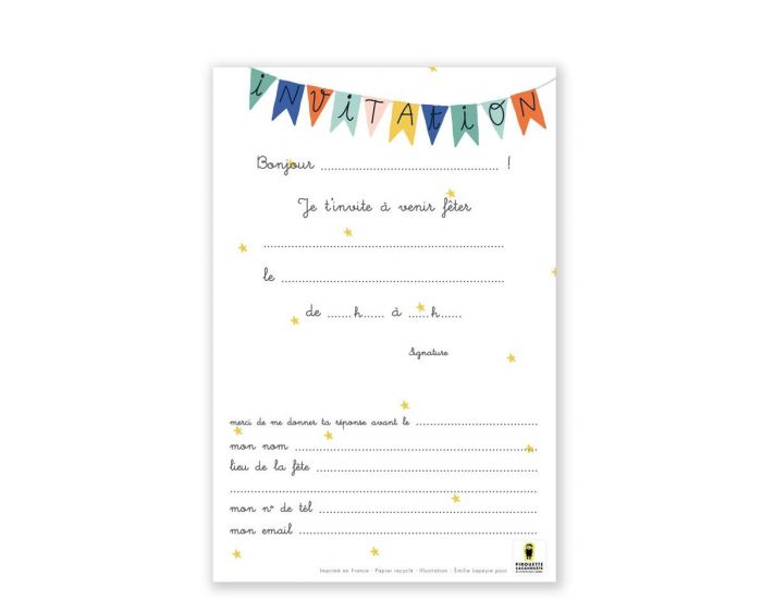 PIROUETTE CACAHOUETE Cartes d'invitations Montgolfire (1)