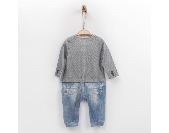 SEVIRA KIDS Combinaison bb garon en coton biologique de 1 mois  12 mois - Impression 3D 12-18M - 80CM (16)