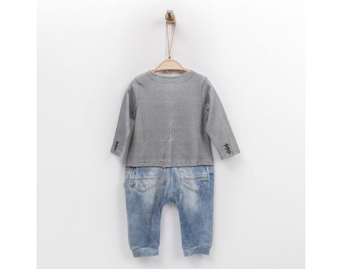 SEVIRA KIDS Combinaison bb garon en coton biologique de 1 mois  12 mois - Impression 3D 12-18M - 80CM (8)