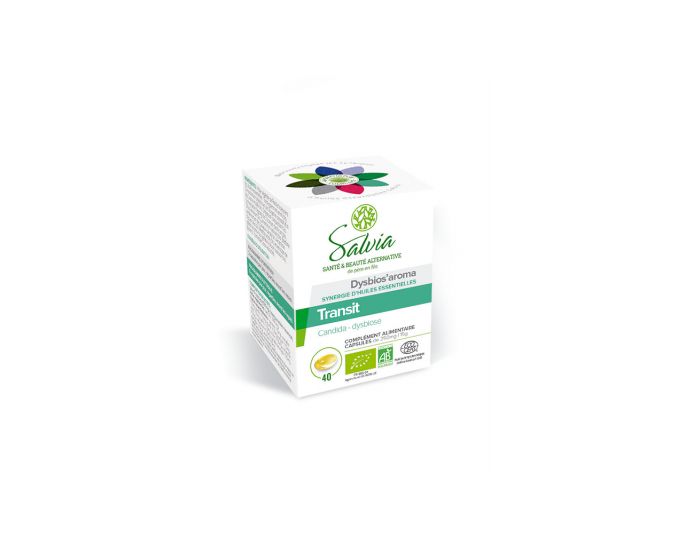SALVIA NUTRITION Dysbios'Aroma Huiles Essentielles Bio 40 Capsules (4)