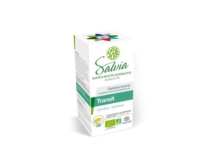 SALVIA NUTRITION Dysbios'Aroma Huiles Essentielles Bio - Transit - 120 Capsules (3)