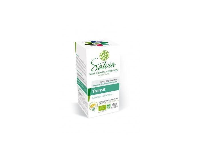 SALVIA NUTRITION Dysbios'Aroma Huiles Essentielles Bio - Transit - 120 Capsules (4)