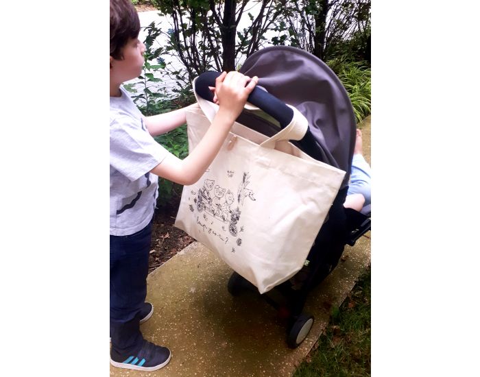 NOS POUSSINS CHRIS Sac  Langer 100% Coton Bio - 3 Petits Cochons (1)