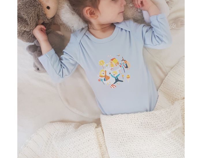 NOS POUSSINS CHRIS Pyjama Bleu Clair Hansel et Gretel (1)