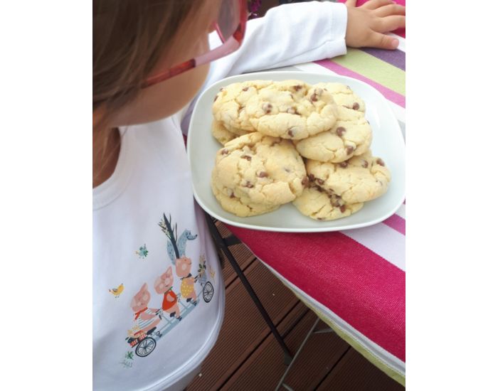  NOS POUSSINS CHRIS Bavoir Blanc 3 Petits Cochons Rouge (4)