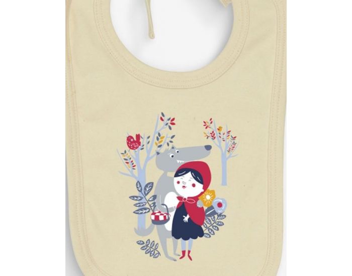 NOS POUSSINS CHRIS Bavoir Naturel Chaperon Rouge (2)