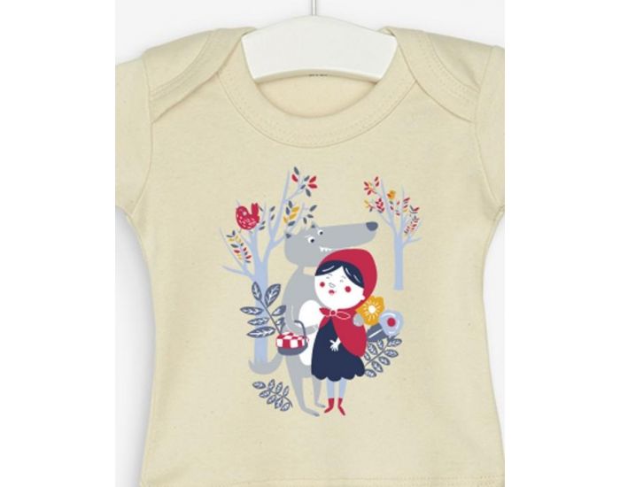 NOS POUSSINS CHRIS Tee-Shirt Manches Longues Naturel Petit Chaperon Rouge (2)