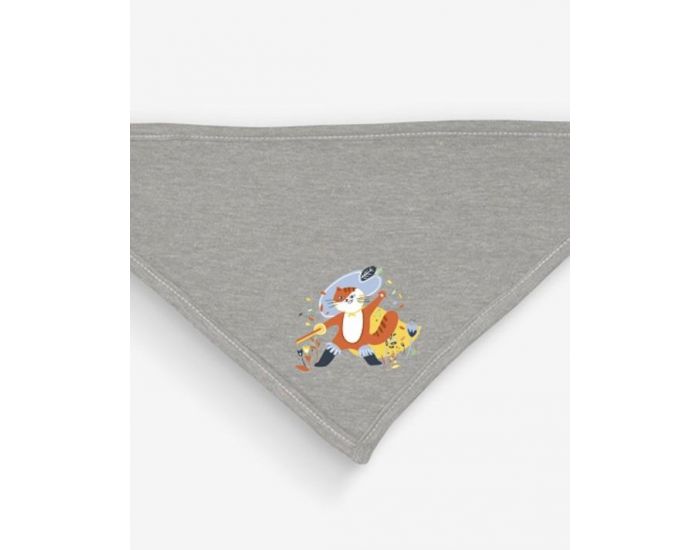 NOS POUSSINS CHRIS Bandana Gris Chat Bott (2)