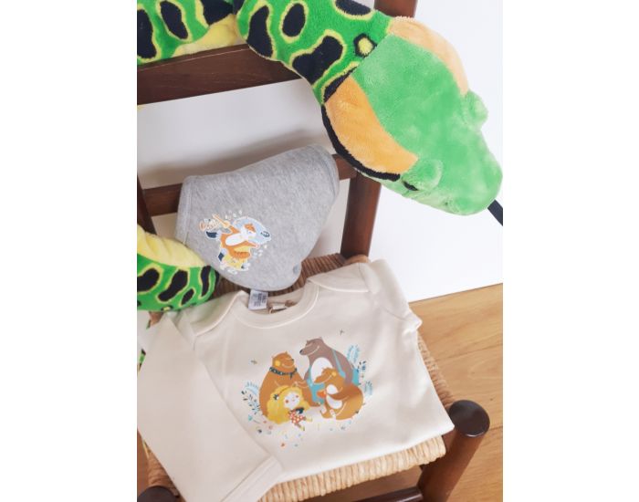 NOS POUSSINS CHRIS Bandana Gris Chat Bott (5)