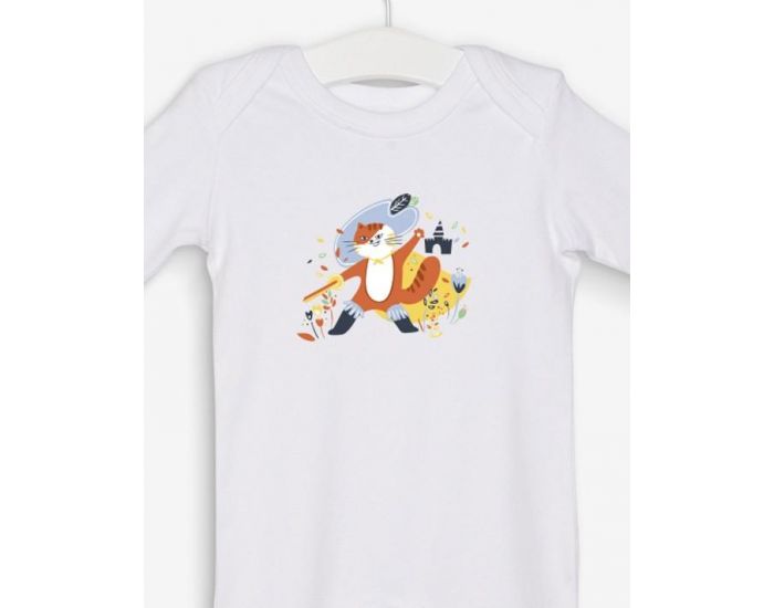 NOS POUSSINS CHRIS Pyjama Blanc Chat Bott (2)