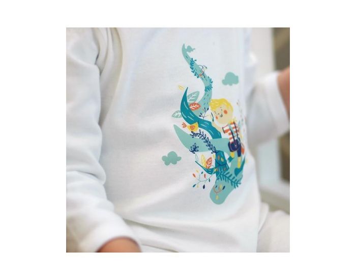 NOS POUSSINS CHRIS Tee-Shirt Manches Longues Blanc Jack et le Haricot Magique (4)