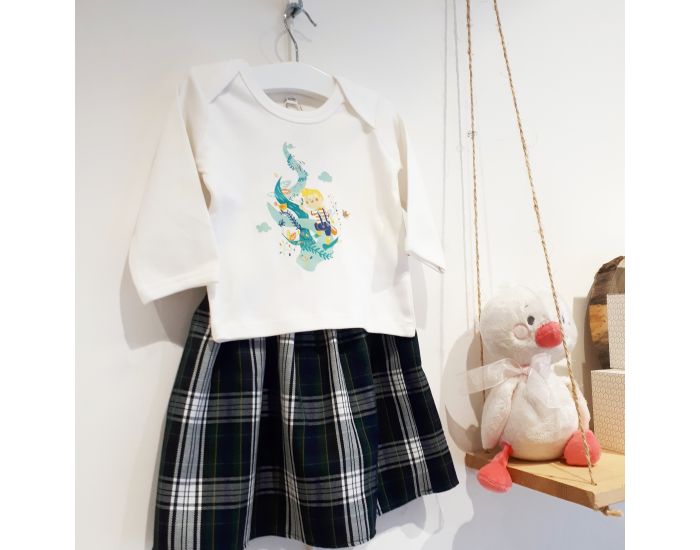 NOS POUSSINS CHRIS Tee-Shirt Manches Longues Blanc Jack et le Haricot Magique (5)