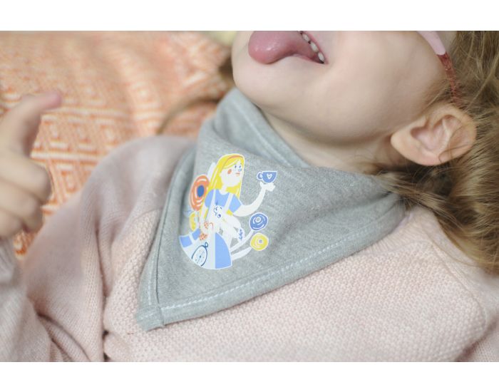 NOS POUSSINS CHRIS Bandana Gris Alice Aux Pays Des Merveilles (3)