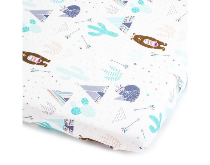 SEVIRA KIDS Drap Housse B�b� - Tipi indien Blanc (2)