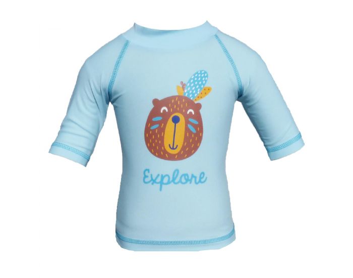 PIWAPEE Top Lycra Anti UV UPF50+ - Castor Bleu Ciel  (1)