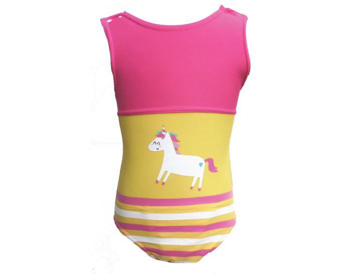 PIWAPEE Maillot 1 pice Anti UV UPF50+ avec couche de bain anti fuite - Licorne (1)