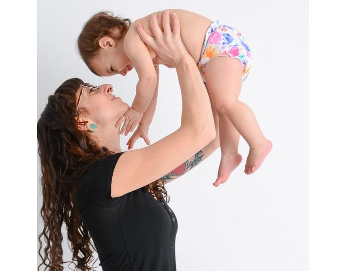 APPLECHEEKS Couche Lavable TE1  poche / TE2 -Taille Unique : 2.8/16 kg (12)