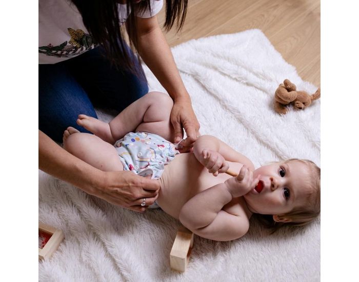 APPLECHEEKS Couche Lavable TE1  poche / TE2 -Taille Unique : 2.8/16 kg (5)