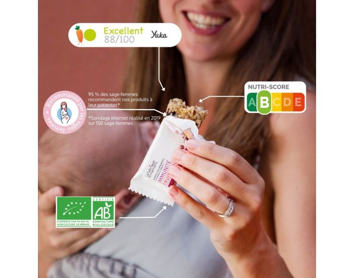 LA FABRIQUE DES MAMANS Barres Gourmandes Immunit - Fruits Rouges - 4x36g (3)