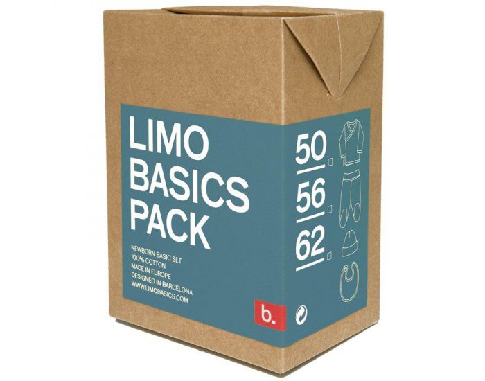 LIMOBASICS Bote Cadeau Naissance Bio - Bleu (1)
