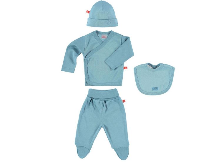 LIMOBASICS Bote Cadeau Naissance Bio - Bleu (2)