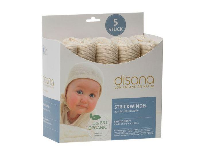 DISANA Lot de 5 langes  Nouer (1)