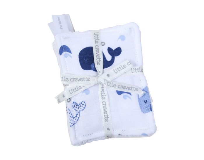 LITTLE CREVETTE Lot de 6 Lingettes Lavables Bb (9)