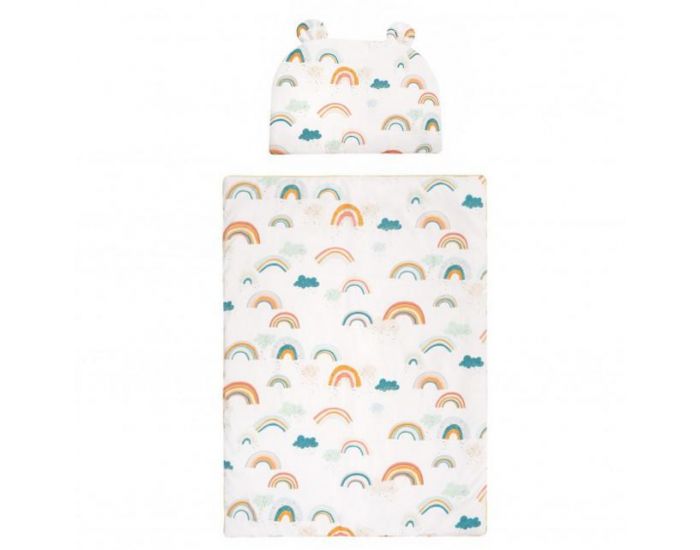 SEVIRA KIDS Couette 135x100 et Oreiller Enfant - Arc en Ciel (1)