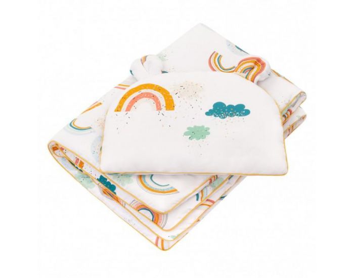 SEVIRA KIDS Couette 135x100 et Oreiller Enfant - Arc en Ciel (12)