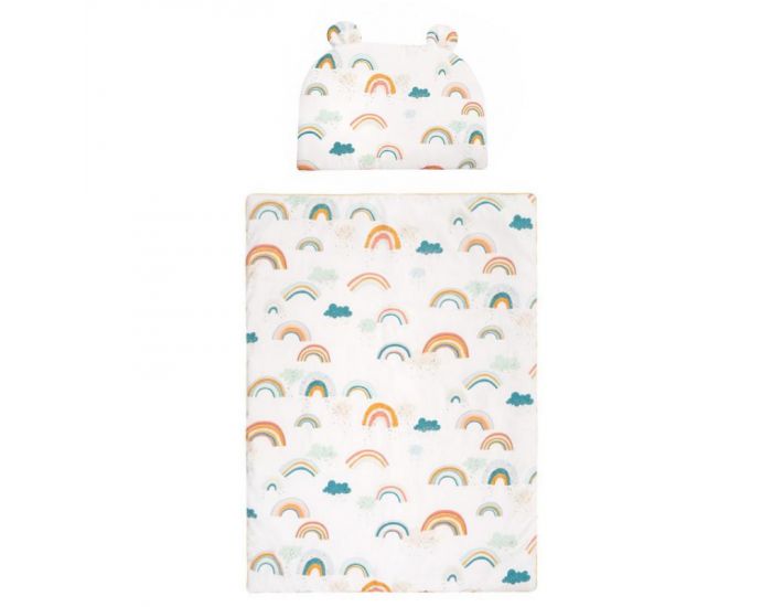 SEVIRA KIDS Couette 135x100 et Oreiller Enfant - Arc en Ciel (10)