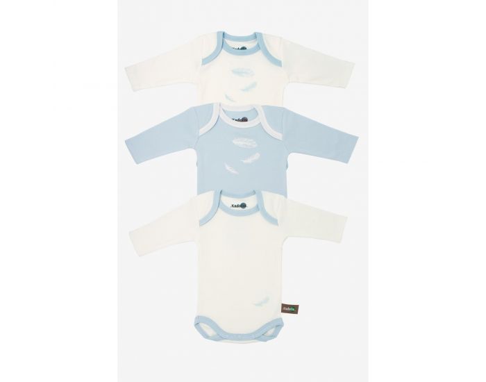 KADOLIS Body manches longues x3 Plumes Bleu ciel (4)