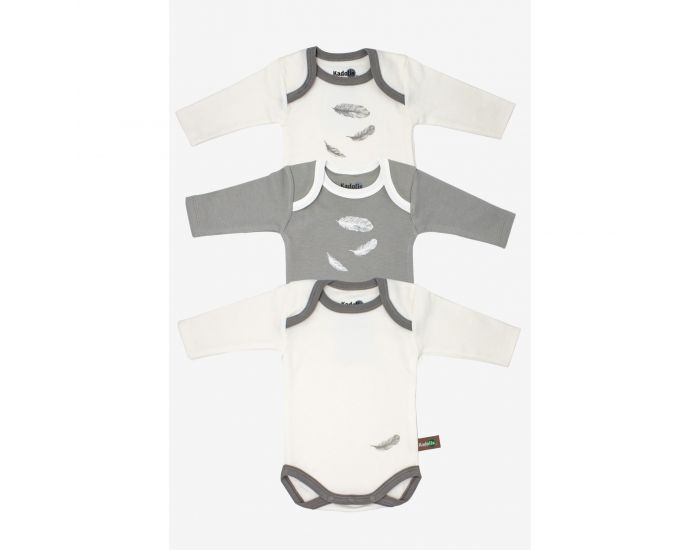 KADOLIS Body manches longues x3 Plumes Gris (4)