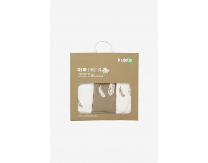 KADOLIS Body manches longues x3 Plumes Gris (6)