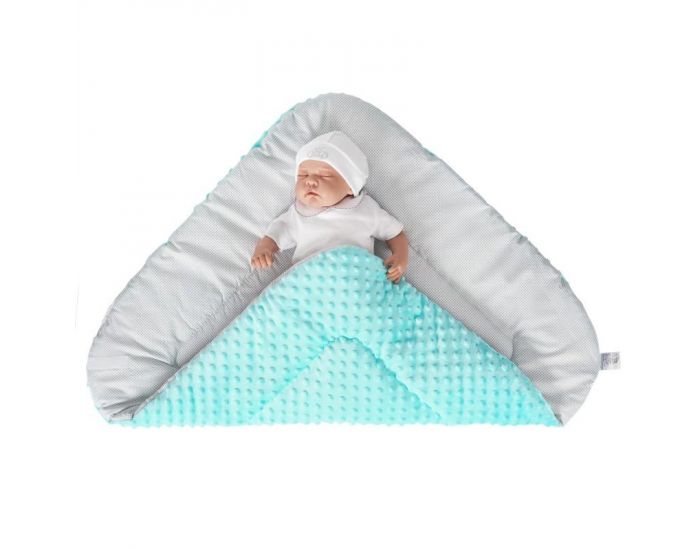 SEVIRA KIDS Gigoteuse d'emmaillotage multi usage - nid d'ange naissance - Minky Vert menthe Vert menthe (8)
