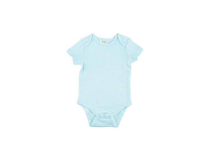 BEBESEO Body en Coton Bio Manches Courtes - Bleu (1)