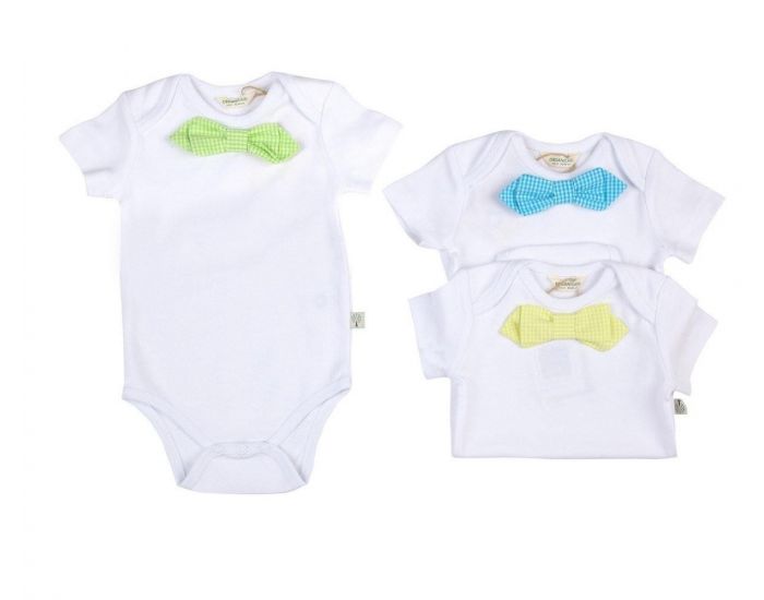 BEBESEO Lot de 3 Bodys avec Noeuds Papillon (1)
