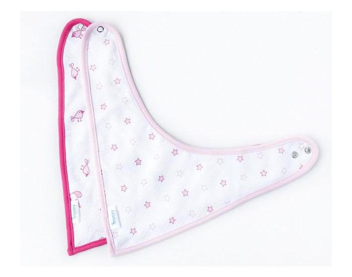 BEBESEO Lot de 2 Bavoirs Bandana (1)