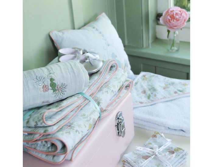 LITTLE CREVETTE Couverture en lange - Paradis - coton bio - 80x120 cm (2)