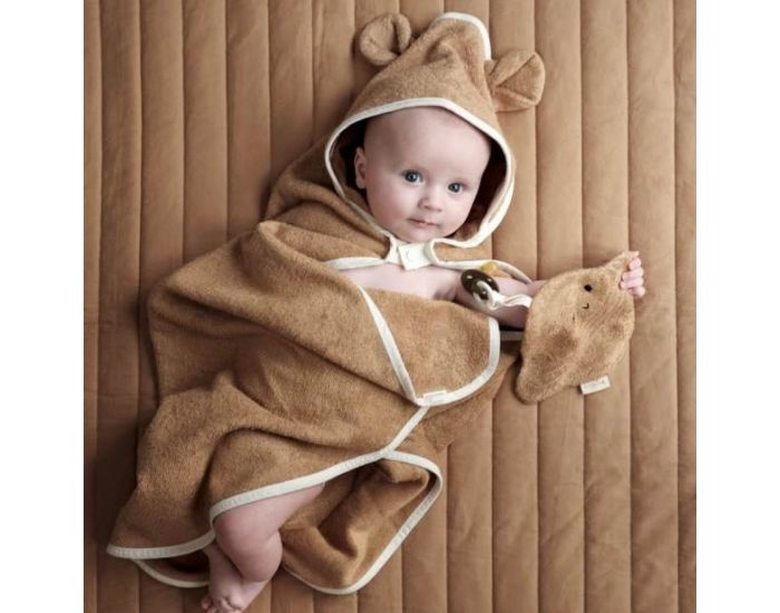 FABELAB Cape de Bain Bb Bio - Jaune Ocre (1)