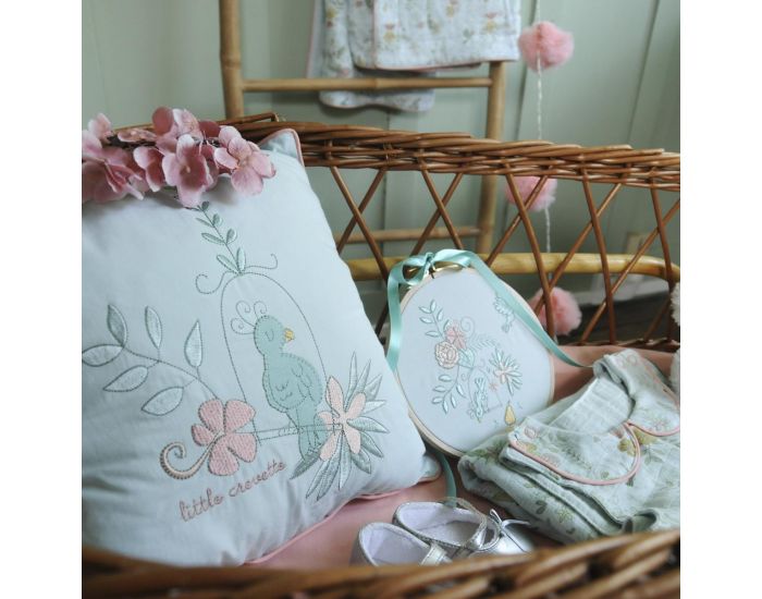 LITTLE CREVETTE Coussin Oiseau de Paradis (4)