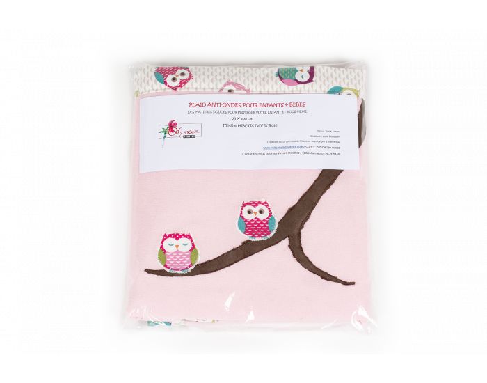ODYSSEUM PROTECT Plaid anti-ondes Hiboux Doux - 75X100 cm (1)