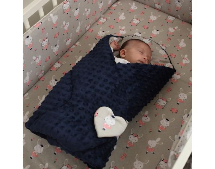 SEVIRA KIDS Gigoteuse d'emmaillotage - Nid d'ange 0-4 mois Minky rversible - Ballerine (1)