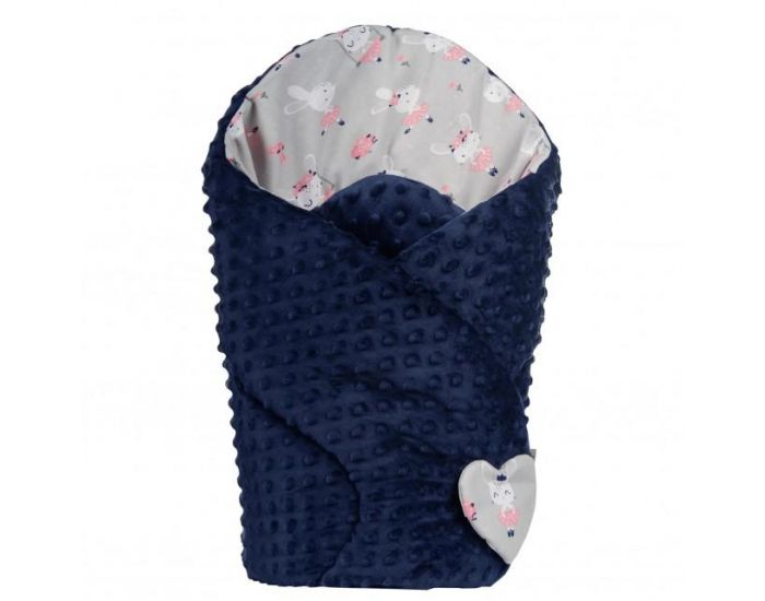 SEVIRA KIDS Gigoteuse d'emmaillotage - Nid d'ange 0-4 mois Minky rversible - Ballerine (14)
