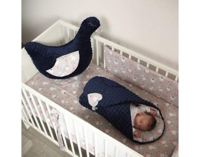 SEVIRA KIDS Gigoteuse d'emmaillotage - Nid d'ange 0-4 mois Minky rversible - Ballerine (3)