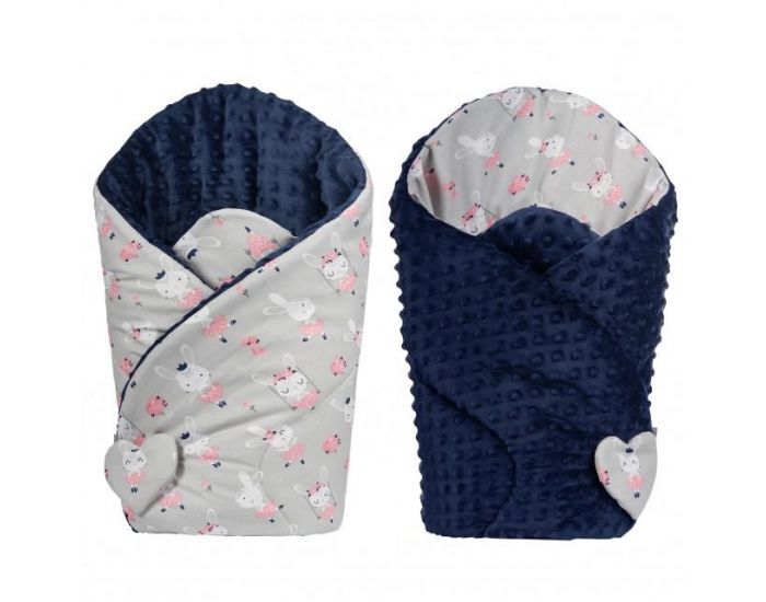 SEVIRA KIDS Gigoteuse d'emmaillotage - Nid d'ange 0-4 mois Minky rversible - Ballerine (9)