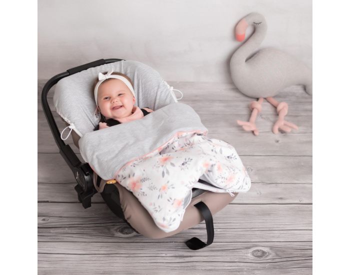 SEVIRA KIDS Chanceli�re universelle printemps �t� poussette et si�ge auto - Corail Gris Gris (8)