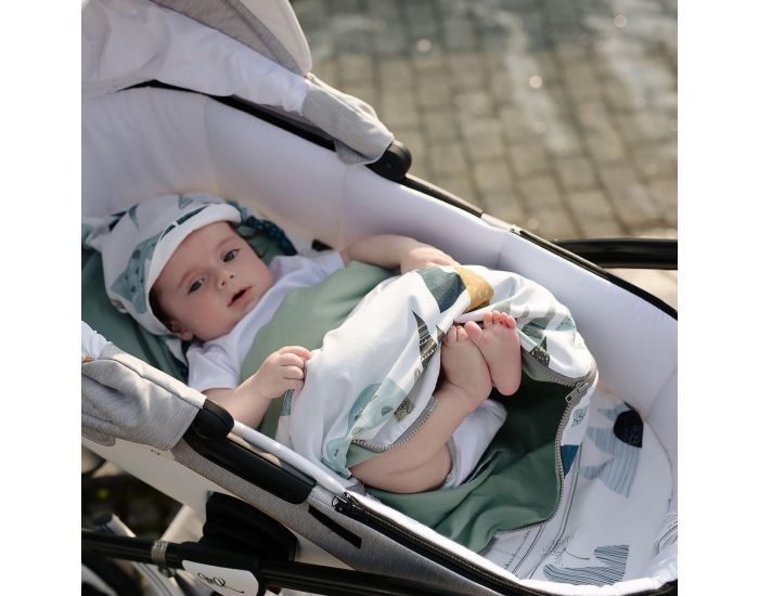 SEVIRA KIDS Chanceli�re universelle printemps �t� poussette et si�ge auto - Corail Gris Gris (9)