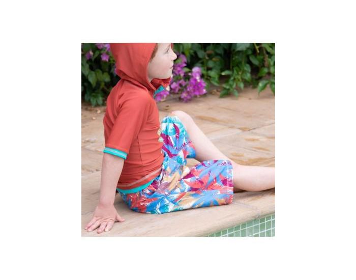 MAYOPARASOL Tropiques Top Anti-UV Capuche Garon Manches Courtes - Caramel (3)