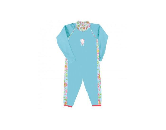 MAYOPARASOL Mini Princesse Combinaison Anti-UV Fille Manches Longues - Bleu (3)